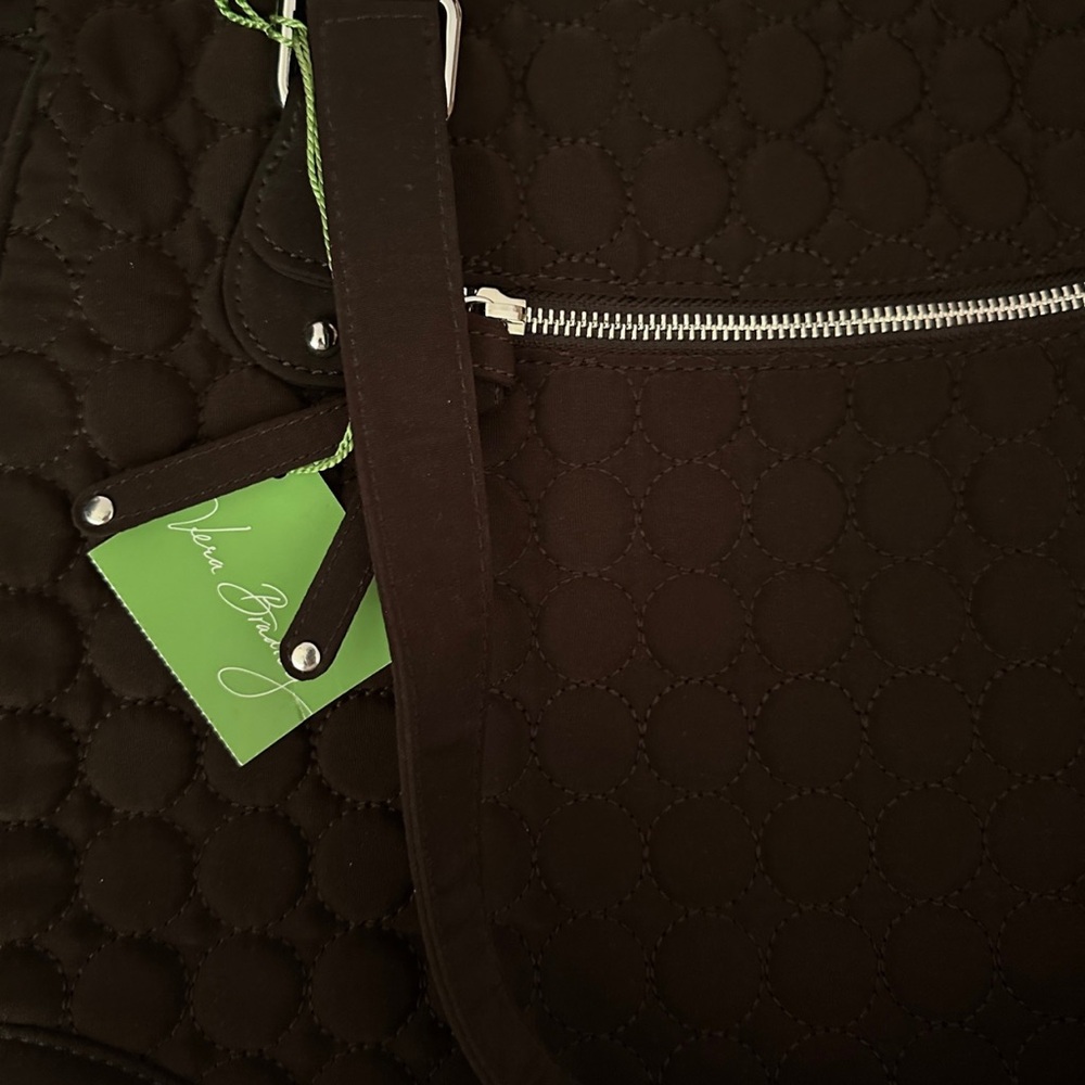 NWT Y2K / Early 2000s Dark Brown Quilted Vera Bradley Bag - Picture 3 of 4